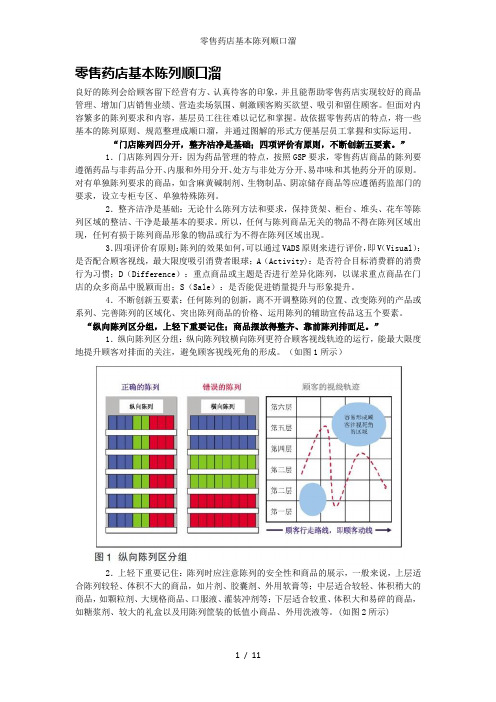 零售药店基本陈列顺口溜