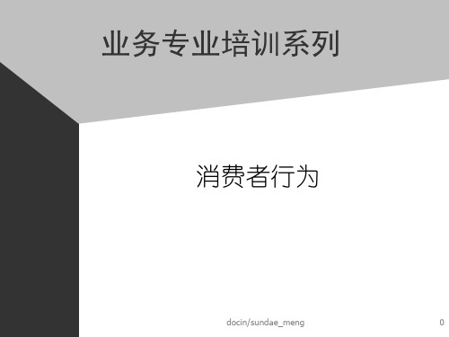 2019年-【培训教材】业务专业培训系列 消费行为PPT(230页)-PPT精选文档