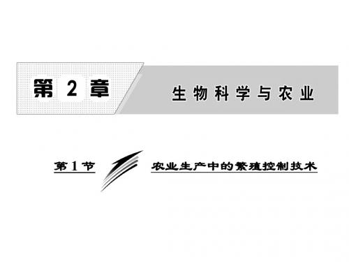 生物人教版选修2课件：2.1 农业生产中的繁殖控制技术