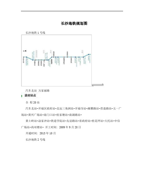 长沙地铁规划图