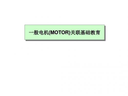 电机(MOTOR)分类及带图详解-PPT课件