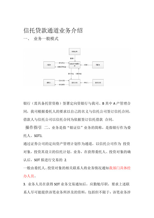 1信托贷款通道业务介绍