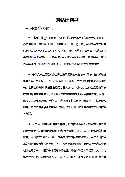 卡西欧网络营销计划书