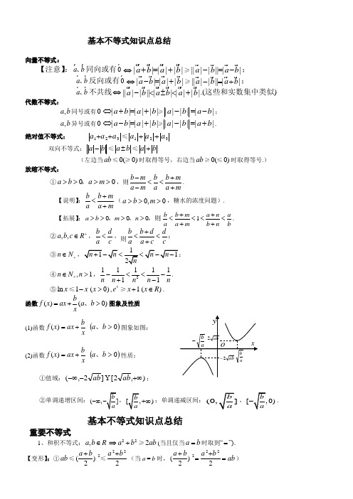 基本不等式知识点归纳