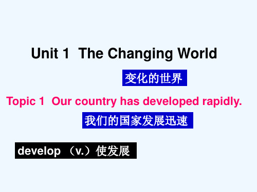 仁爱版九年级英语上册 Unit 1 Topic 1 Section D 课件(共21张PPT)