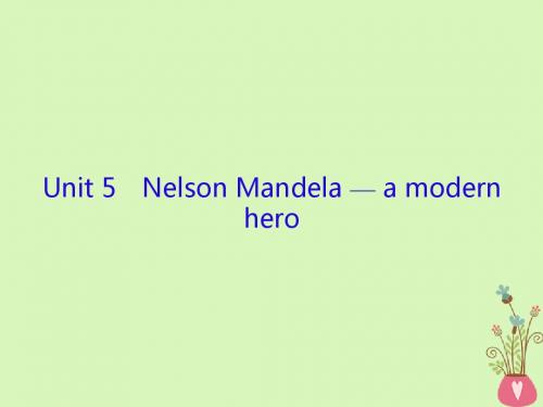 2019届高三英语一轮复习Unit5NelsonMandela_amodernhero课件新人教版必修1201805081121