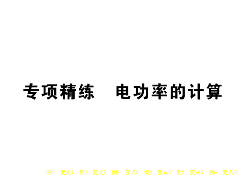 人教版九年级物理上册作业课件：专题精炼 电功率的计算(共41张PPT)