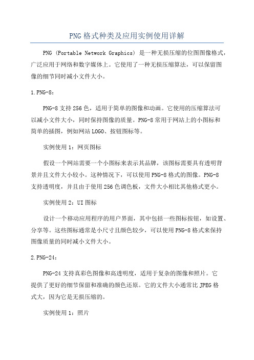 PNG格式种类及应用实例使用详解