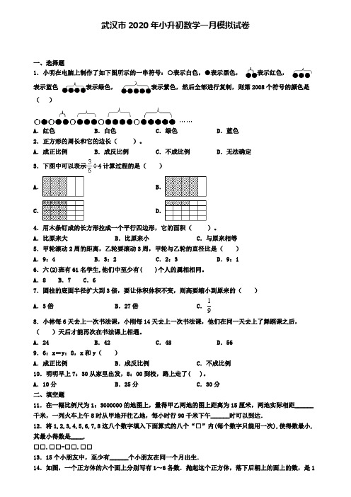 武汉市2020年小升初数学一月模拟试卷