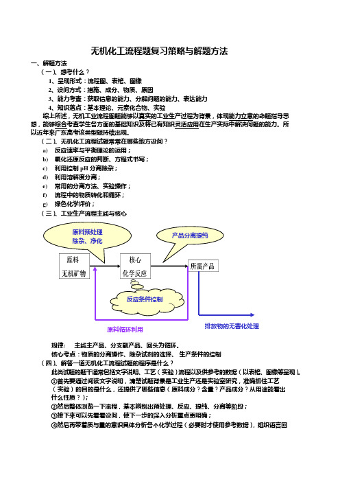 高考无机化工流程复习策略与解题方法(可编辑修改word版)