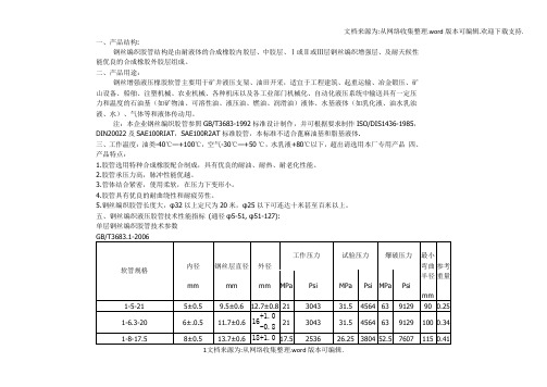 高压胶管标准