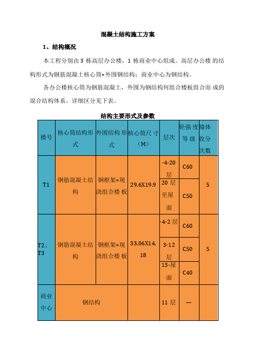 混凝土结构施工方案