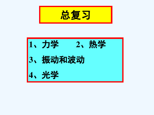 大物上册知识点总结