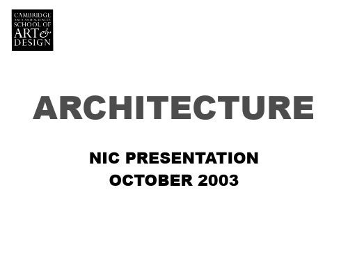 ARCHITECTURE PRESENTATION