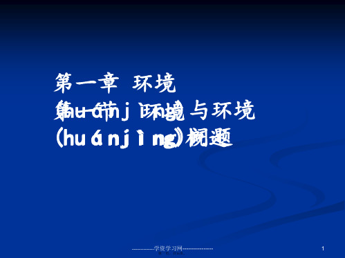 KSU名校推荐河北省沧州市第一中学高中地理选修六湘教版课件环境概述共张