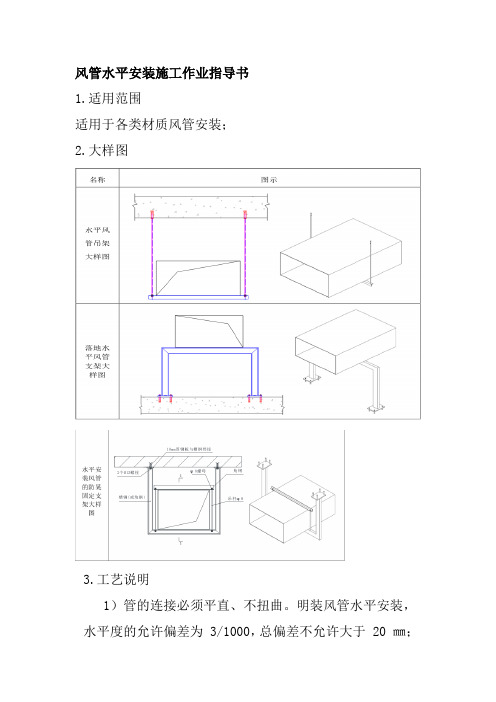 风管水平安装施工作业指导书