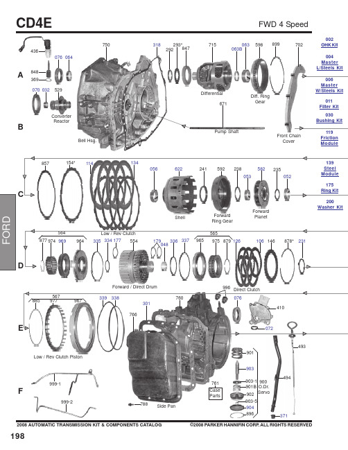 2008年福特Ford自动变速箱配件目录说明书