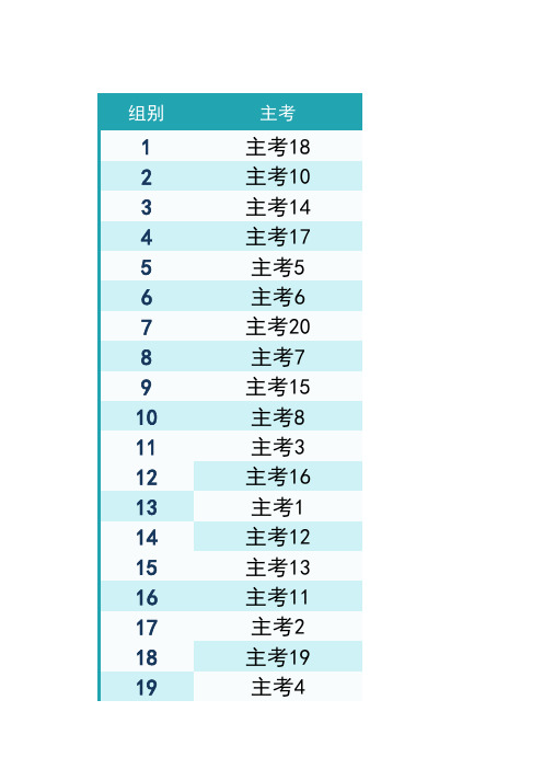 监考抽签随机考场(随机分组)