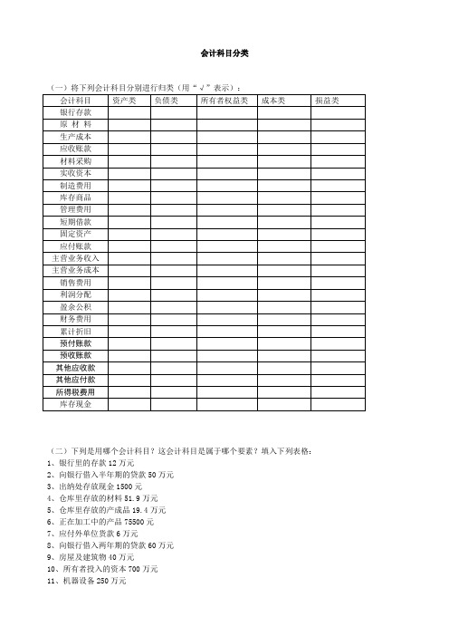 会计基础实务题