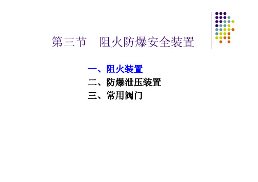 第三节阻火防爆安全装置