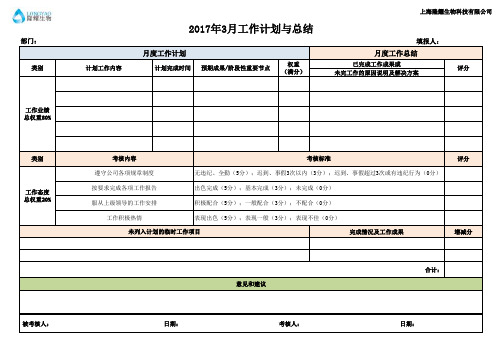 2017年绩效考核表