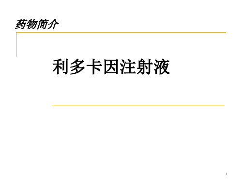 利多卡因简介PPT幻灯片课件