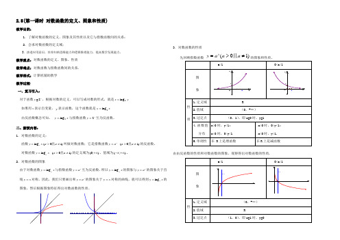 高中数学必修第一册对数函数的定义教案