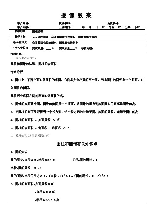 经典圆柱和圆锥表面积体积应用题