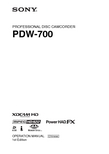 SONY PDW-700 说明书