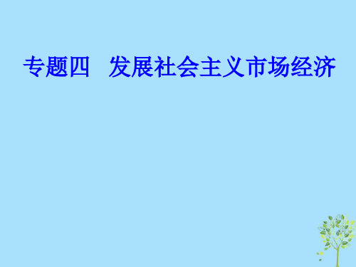 高考政治学业水平测试一轮复习专题四发展社会主义市场经济考点3新发展理念和中国特色社会主义新时代的经济