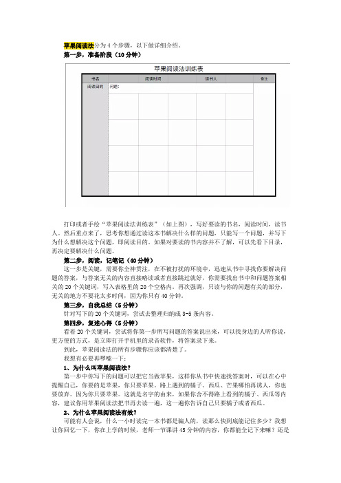 苹果阅读法