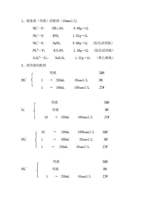 营养盐的测定