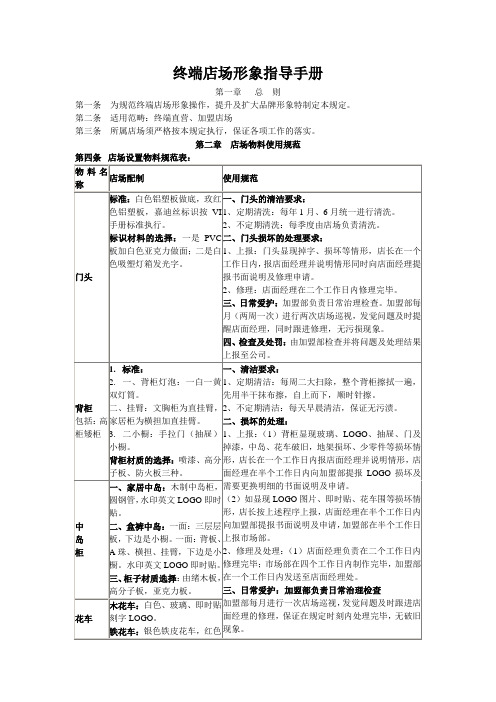 终端店场形象指导手册