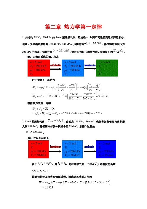 物理化学经典例题.