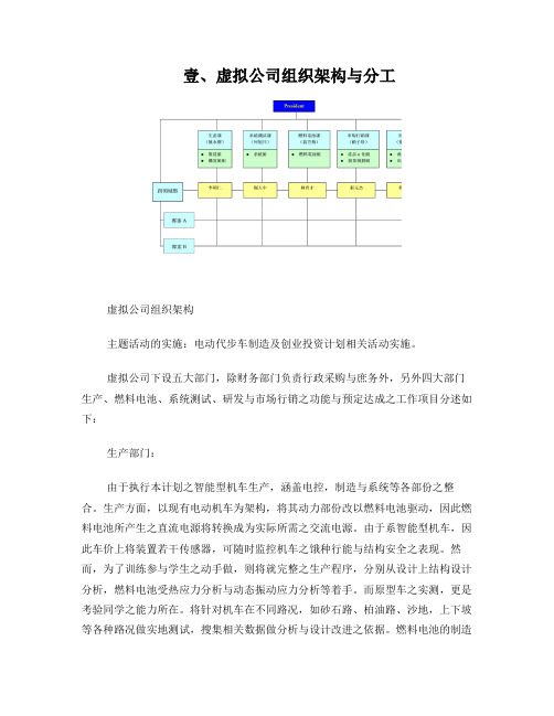 虚拟公司组织架构与分工