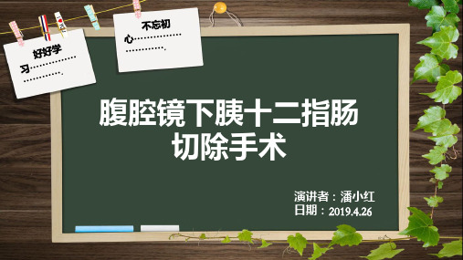 腹腔镜下胰十二指肠切除术PPT课件