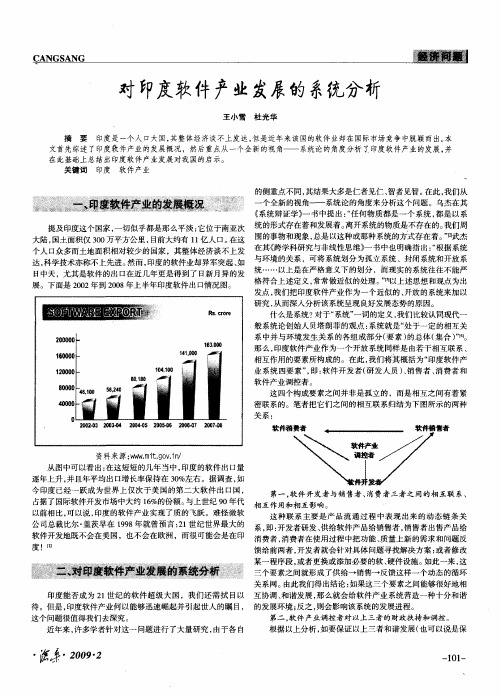 对印度软件产业发展的系统分析