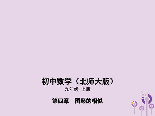 2019秋九年级数学上册 第4章 图形的相似 4.1 成比例线段课件 (新版)北师大版