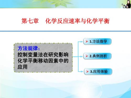 7-09.方法规律   控制变量法在研究影响化学平衡移动因素中的应用