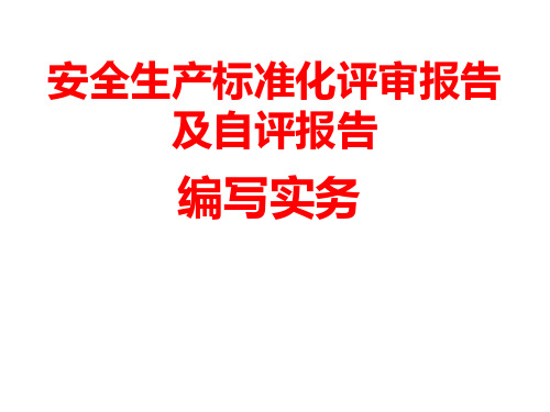 安全生产标准化评审报告及自评报告编写实务53