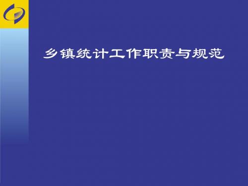 乡镇统计工作职责与规范