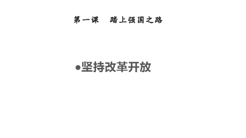 统编版九年级上道德与法治坚持改革开放(共14张PPT)