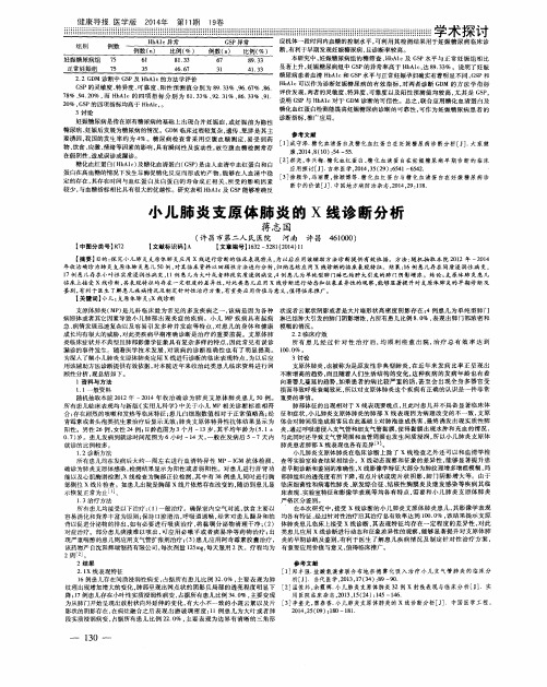 小儿肺炎支原体肺炎的X线诊断分析
