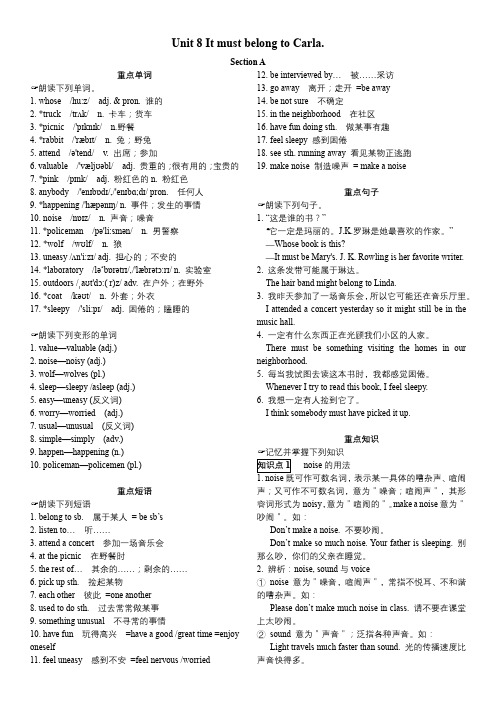 人教版九年级英语Unit 8晨读本