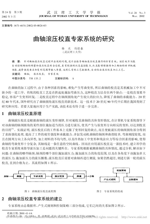 曲轴滚压校直专家系统的研究