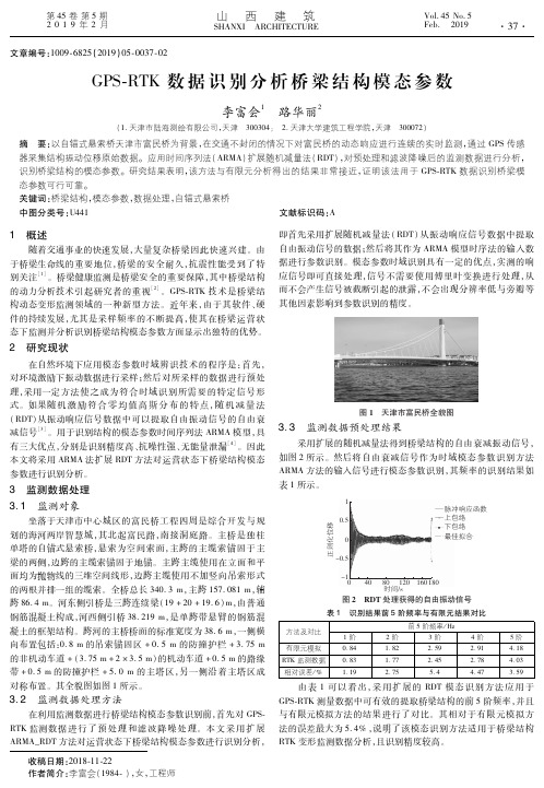 GPSRTK数据识别分析桥梁结构模态参数