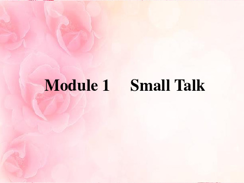 高二外研选修6-Module-1-Small-Talk-Reading-and-Vocabulary