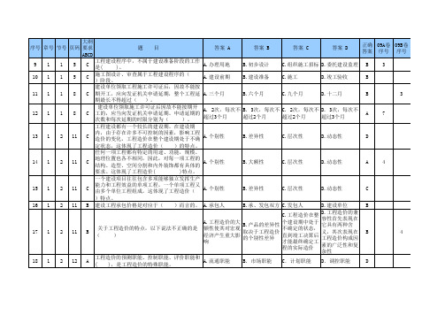 江苏省建设工程造价员理论部分考试题库(便捷版本)