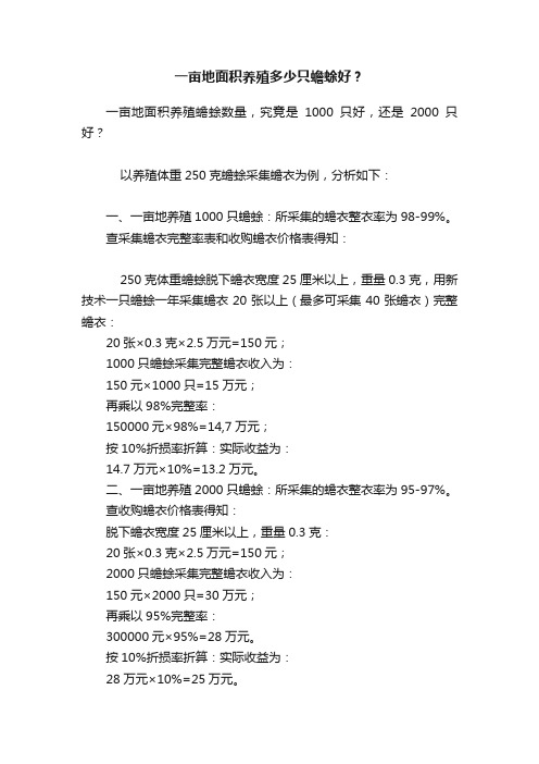 一亩地面积养殖多少只蟾蜍好？