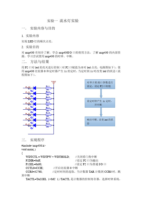 msp430 流水灯